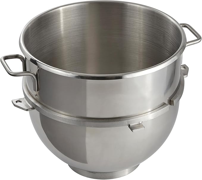 Value Series 60 Quart Stainless Steel Mixing Bowl, Commercial Mixing Bowl, Hobart Equivalent Accessory Fits Select Hobart Mixers