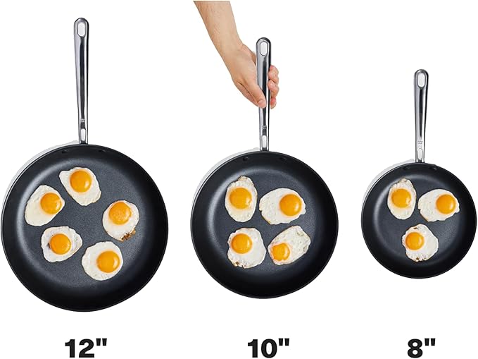 Misen Carbon Nonstick??Frying Pan ??Carbon Steel Pan, Naturally Nonstick No-Coating Surface, Ultra-Durable & Oven-Safe, Induction & Gas Compatible - 12 Inch