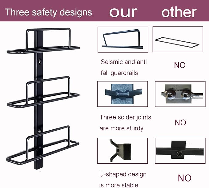 Modern Wall Mounted Wine Rack, Black Metal 12-Wine Bottle Holder for Wall Storage Display, Vertical Space Saving Design for Home Bar, Kitchen, Restaurant