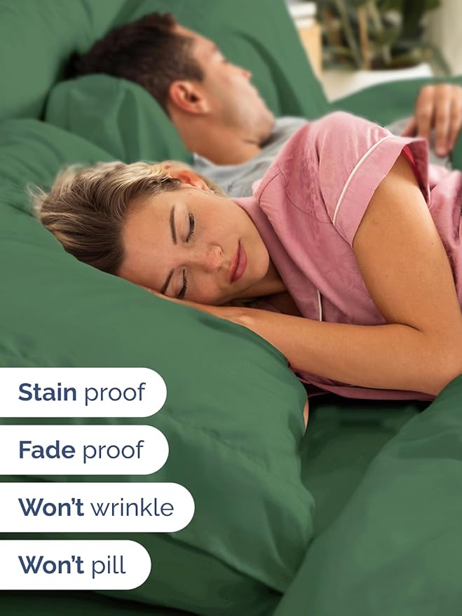 Extra Deep Twin XL Sheet Set - 4 Piece Breathable & Cooling Sheets - Hotel Luxury Bed Sheets Set - Easy Fit - Soft, Wrinkle Free & Comfy Sheets Set - Emerald Green Sheet Set with Extra Deep Pockets