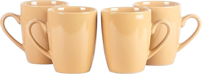 Color Wave Stoneware 16pc Dinnerware Set, Honey Golden)
