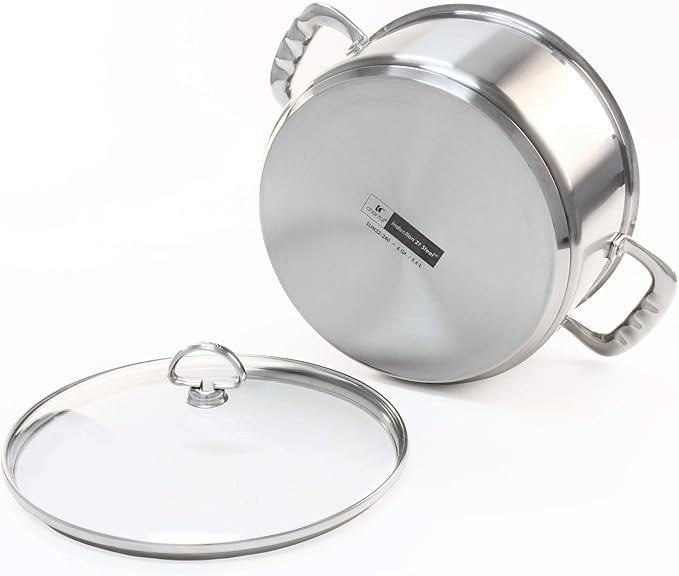 Chantal Induction 21 Steel Casserole with Glass Tempered Lid (6-Quart)