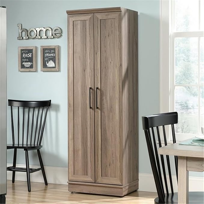 BOWERY HILL Engineered Wood Storage Cabinet in Salt Oak Finish