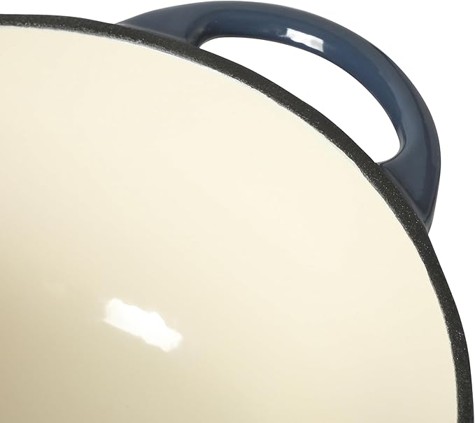 Gibson Home Addlestone 2.65 Qt Enameled Cast Iron Dutch Oven Pot with Lid ??Round, Oven Safe to 500째F, Ideal for Bread Baking & Stews - Gradient Navy Blue