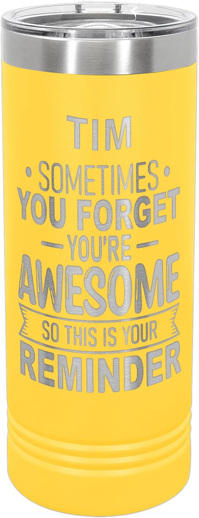 Personalized Inspirational Tumbler, Inspirational Gifts for Men Dad Father Wife Sister Women, Custom Birthday For Him Her, Customized You?셱e Awesome Tumbler, Teacher Coworker Gifts 22oz Yellow