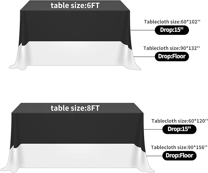 Fokitut 6 Pack Rectangle Tablecloth, 90x132 Inch, Stain Resistant and Wrinkle Polyester Table Cloth, Fabric Table Cover for Kitchen Dining, Wedding, Party, Holiday Dinner-Red