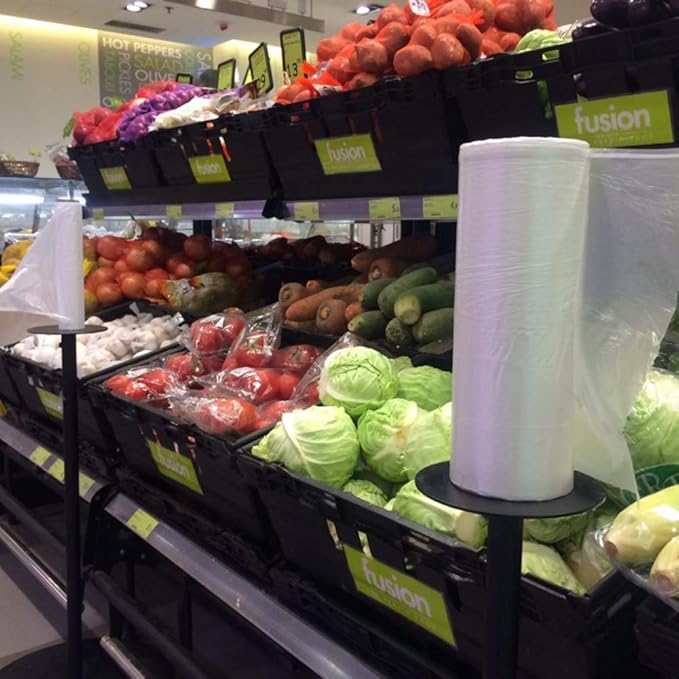 14" X 20" Clear Plastic Produce Bags on a Roll - 350 Bags per Roll, Ideal for Food Storage, Pets, Diapers