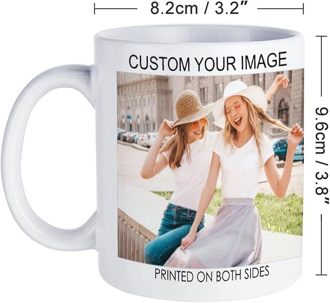 Custom Mug with Picture Logo Text Personalized Coffee Mug White ceramic mug Photo Mugs With Names Gifts for Men Women