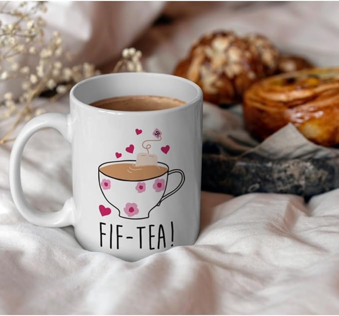 FIF-TEA 50th Birthday Mug Gifts for Women - Tea Lover Gift - Funny Bday Gift for Mom Dad Husband Wife Friend - 50 Year Old Funny 11OZ Tea Cup Coffee Mug, Mother's Day Gifts for Grandma