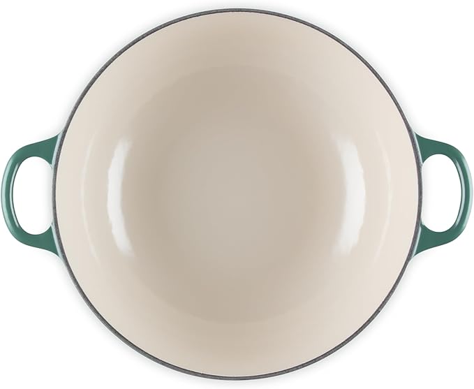 Le Creuset Enameled Cast Iron Holly Collection Soup Pot, 4.5 qt., Artichaut with Gold Knob