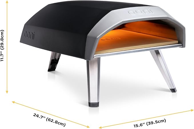 Ooni Koda 12 Gas Pizza Oven ??12" Outdoor Pizza Oven Cooks Pizza in 60 Seconds, Includes 28 mBar Regulator and Gas Hose, Propane Grill Reaches 950째F