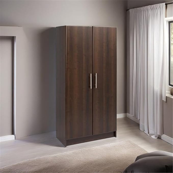 Atlin Designs 65" H Mid-Century Engineered Wood Storage Cabinet, 2-Door, Adjustable Shelves, Assembly Required, for Kitchen/Entryway/Laundry Room, in Rich Espresso Finish