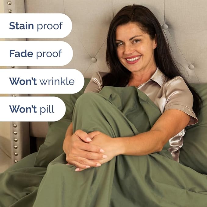 Extra Deep Pocket Split King Sheets - 5 Piece Breathable & Cooling Bed Sheets - Hotel Luxury Bed Sheet Set - Soft, Wrinkle Free & Comfy - Easily Fits Extra Deep Mattresses - Sage Green Sheets Set