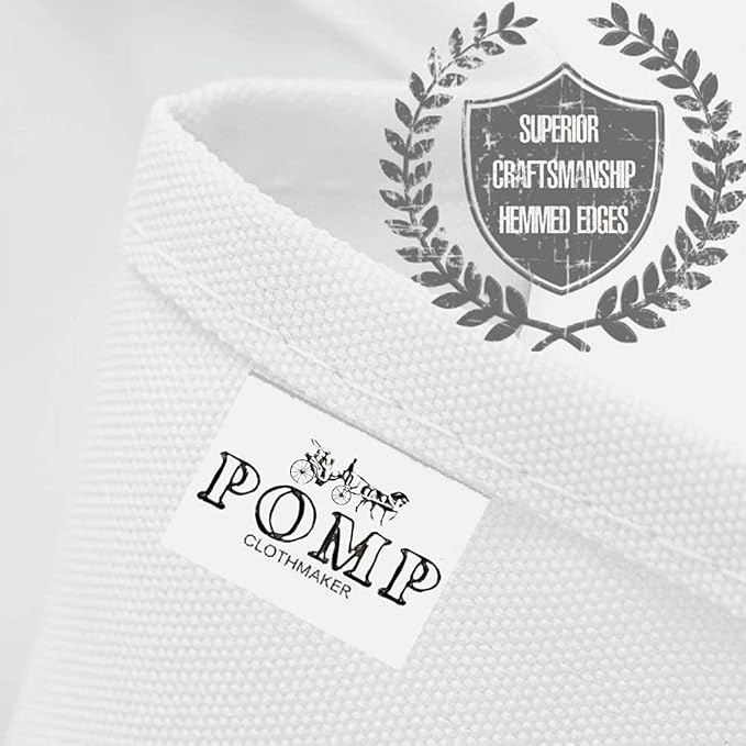 Pomp Black 60" x 84" Poplin Polyester Tablecloth (2 Pack) | Wrinkle + Stain Resistant Easy Care Premium Fabric | Fits 5FT Rectangle Table