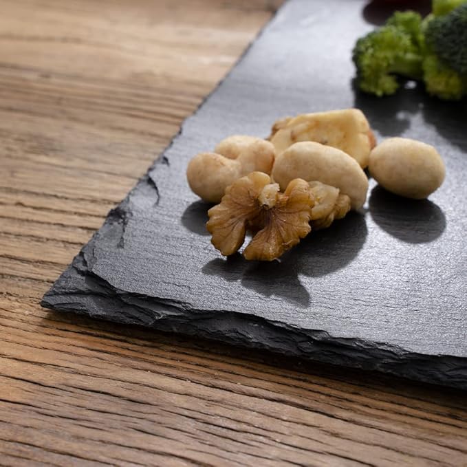 16x12in Large Slate Cheese Board for Meat, Cheese, Appetizers - Slate Platter with 2 Chalks - Perfect for Housewarming, Christmas, Mother's Day
