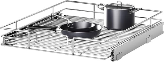 Pull Out Cabinet Organizer 22쩍" W x 21쩍" D, Heavy Duty Cabinet Pull Out Shelves, Slide Out Drawers Organization for Kitchen Cabinets Bathroom