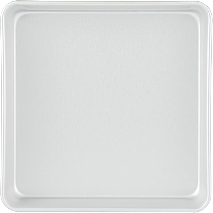 Restaurantware Square Cake Pan 12 Count 8 x 8 x 2 Inches Durable Aluminum Baking Dish Non-Stick Brownie Pan Even-Heating Silver
