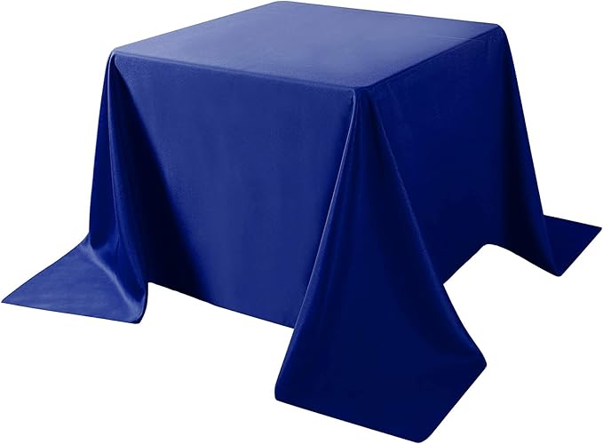 Cupuamon Square Tablecloth 90x90 inch Washable Polyester Fabric Table Cloth for Wedding Party Dining Banquet Decoration（90x90,Royal Blue）