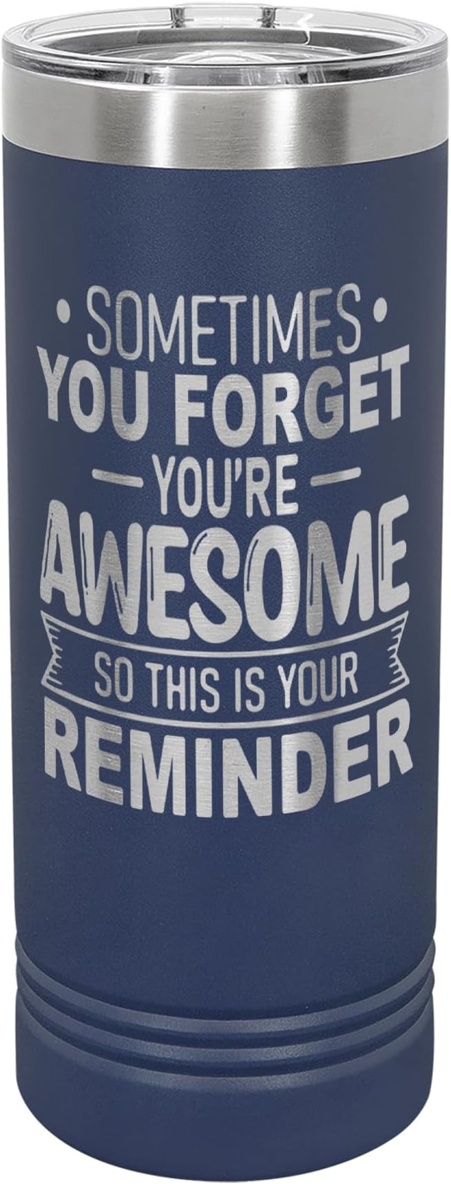 Spotted Dog Company Inspirational Tumbler, Inspirational Gifts for Men Dad Father Wife Sister Women, Birthday For Him Her, You?셱e Awesome Tumbler, Teacher Coworker Gifts 22oz Navy Blue