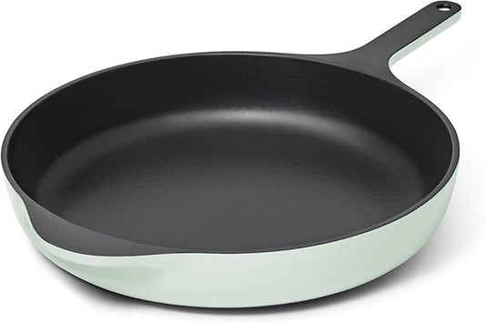 Caraway Cast Iron Skillet - 12??Enameled Cast Iron Pan With 3 Layer Enamel Coating - No Seasoning Required - Compatible With All Stovetops - Free From Forever Chemicals - Light Mist