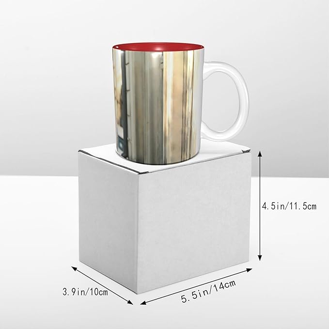 Custom Color Mugs with Partial or Full-Size Printing Customizable Photos and Text Coffee Mugs Creative Multicolor Designs Image (Full-Width, Red)