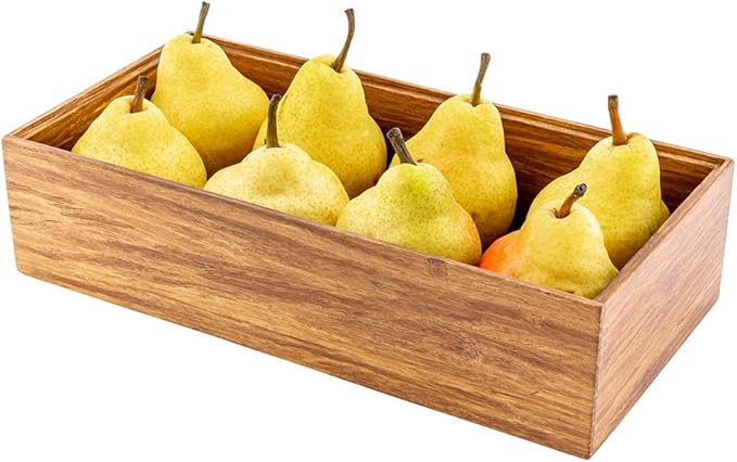 Restaurantware-Eco Display 13 Inch x 6.5 Inch x 3 Inch Bamboo Condiment Container, 1 Deep Spice Box - Extra Large, Won't Chip, Bamboo Bamboo Organizer Box, For Seasoning, Spices, Condiments