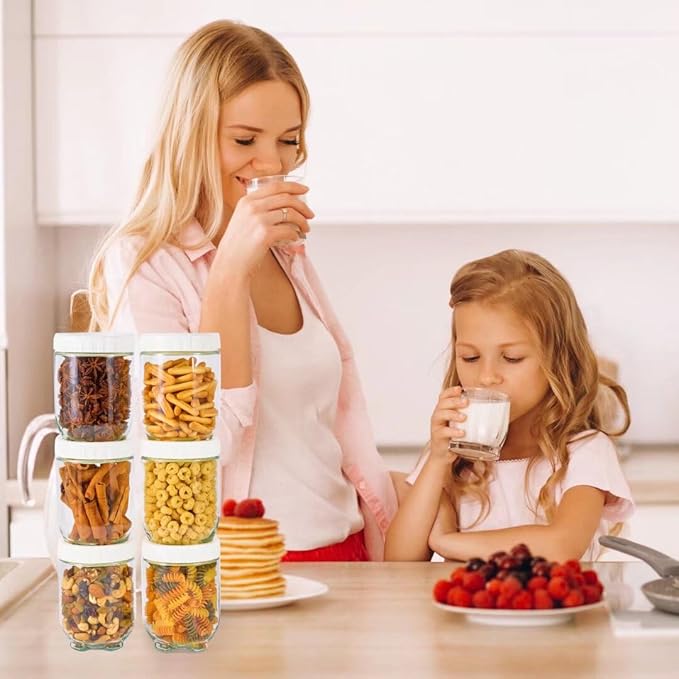 Hoa Kinh 15oz&20oz&35oz Glass Overnight Oats Jars with Lids
