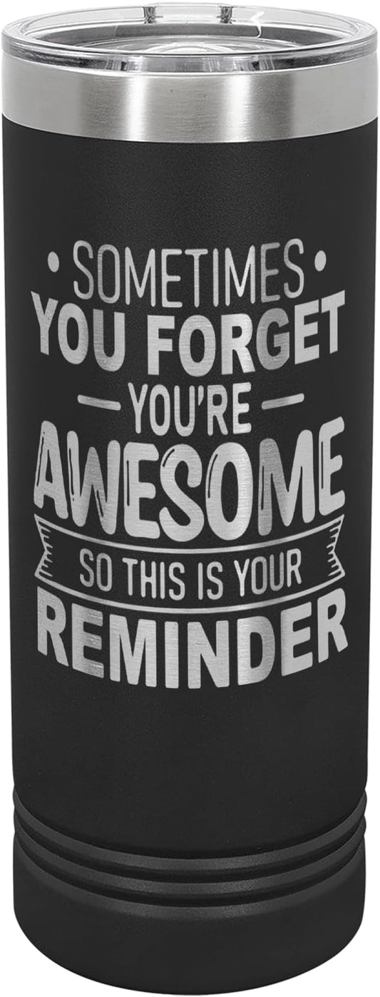Spotted Dog Company Inspirational Tumbler, Inspirational Gifts for Men Dad Father Wife Sister Women, Birthday For Him Her, You?셱e Awesome Tumbler, Teacher Coworker Gifts 22oz Black