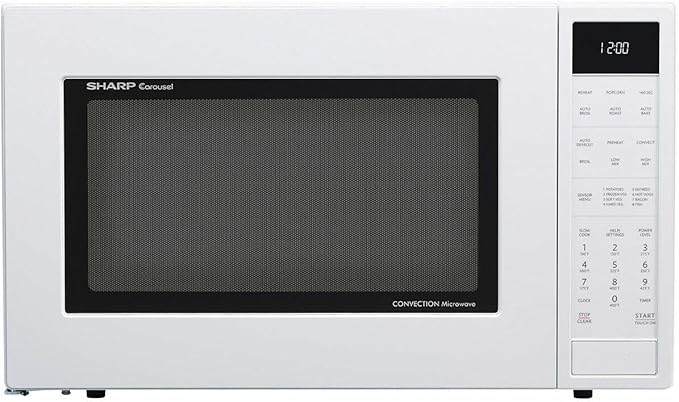Sharp SMC1585BW 1.5 cu. ft. Microwave Oven with Convection Cooking, Auto Defrost in White