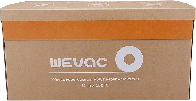 Wevac 11??x 150??Food Vacuum Seal Roll Keeper with Cutter, Ideal Vacuum Sealer Bags for Food Saver, BPA Free, Commercial Grade, Great for Storage, Meal prep and Sous Vide