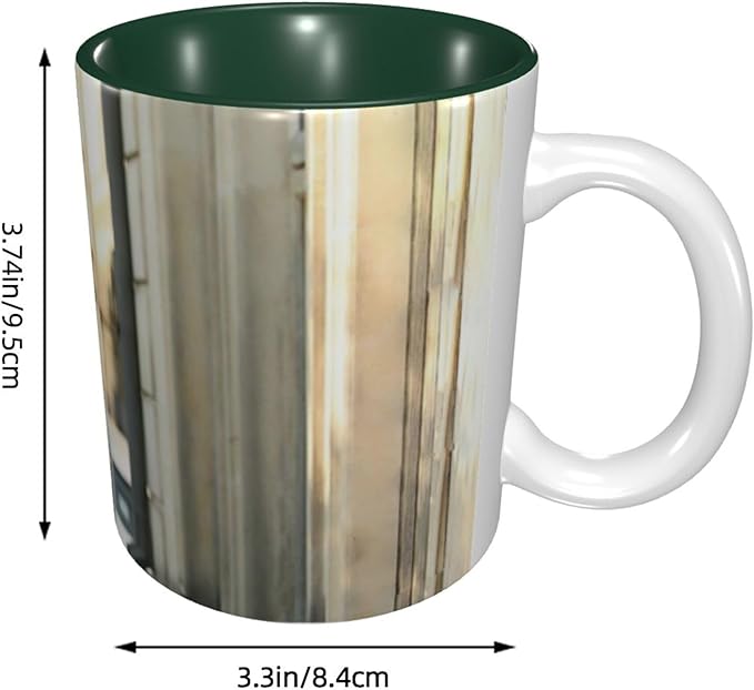 Custom Color Mugs with Partial or Full-Size Printing Customizable Photos and Text Coffee Mugs Creative Multicolor Designs Image (Full-Width, Dark Green)
