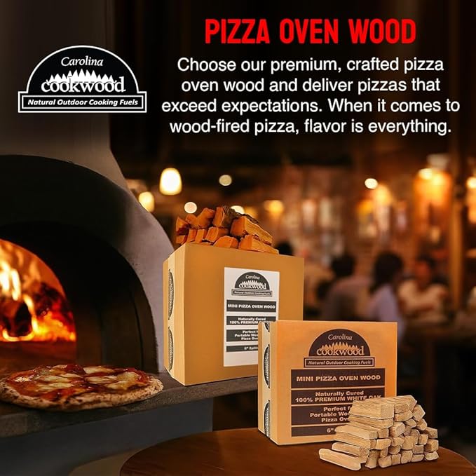Mini Pizza Oven Wood, 6?멗nch Firewood Logs, Cherry Hardwood Splits for Portable Wood-Fired Pizza Ovens, USA Made, Sustainably Milled, Approximately 12-14 lbs