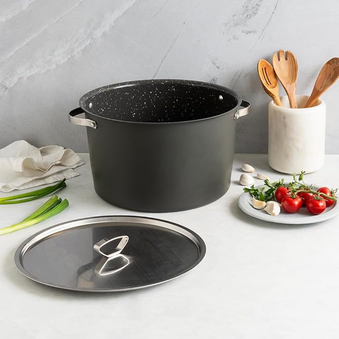Nordic Ware Verde Ceramic Nonstick 16 Quart Stockpot with Lid