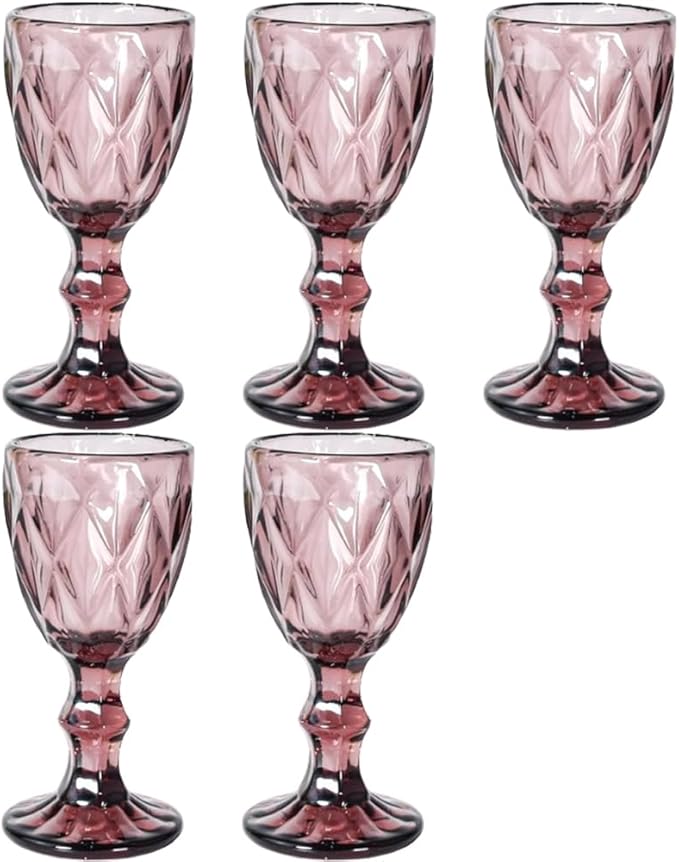 5-Piece Stemmed Cordial Glasses Set, Dishwasher Safe, Perfect for Tequila, Brandy Tasting, Weddings, and Bars (Style3,5pcs)