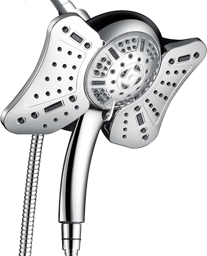 GRICH 2.5GPM Shower Head with Handheld Spray Combo: 2 in 1 Rainfall Shower Heads high pressure & Handheld Shower Head, 9 Spray Modes/Settings Detachable Shower Head with 60 Inch Hose