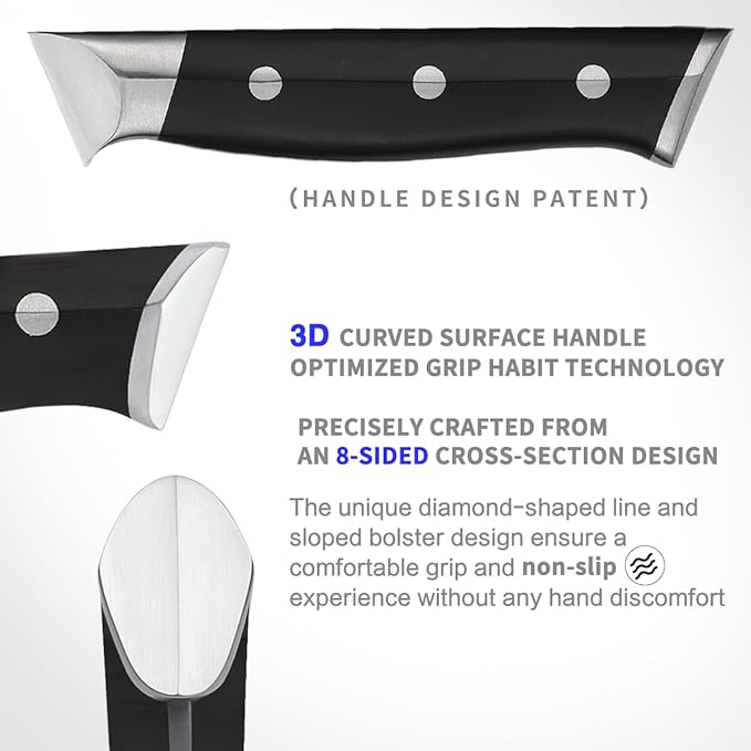 5 Inch Utility Knife Home Cooking Chef Gifts for Women Men: Small Sharp Kitchen Knife Ultra-Smooth Cutting Experience,All-Around Performance 50Cr15Mov Stainless Steel,Ergonomic Black Handle