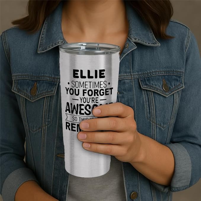 Personalized Inspirational Tumbler, Inspirational Gifts for Men Dad Father Wife Sister Women, Custom Birthday For Him Her, Customized You?셱e Awesome Tumbler, Teacher Coworker Gifts 20oz Stainless