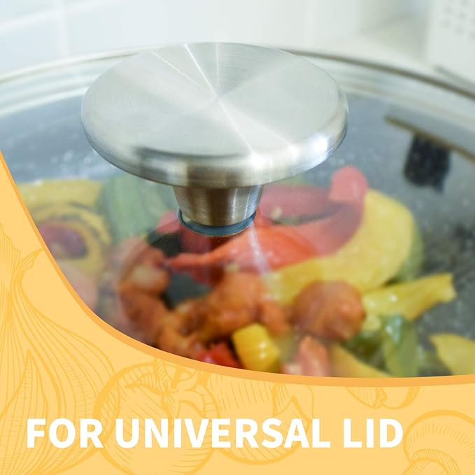 HUASAI Stainless Steel Replacement handle compatible for Le Creuset,Aldi,Lodge, and other Enameled Cast-Iron Dutch Oven