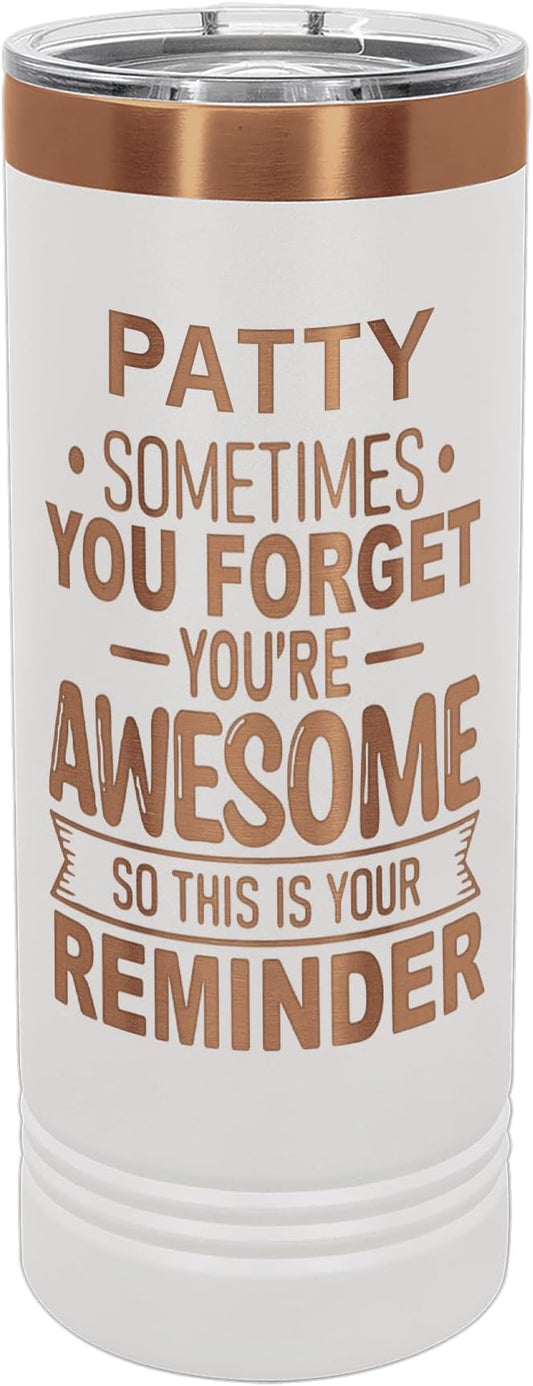 Personalized Inspirational Tumbler, Inspirational Gifts for Men Dad Father Wife Sister Women, Custom Birthday For Him Her, Customized You?셱e Awesome Tumbler, Teacher Coworker Gift 22oz White Copper