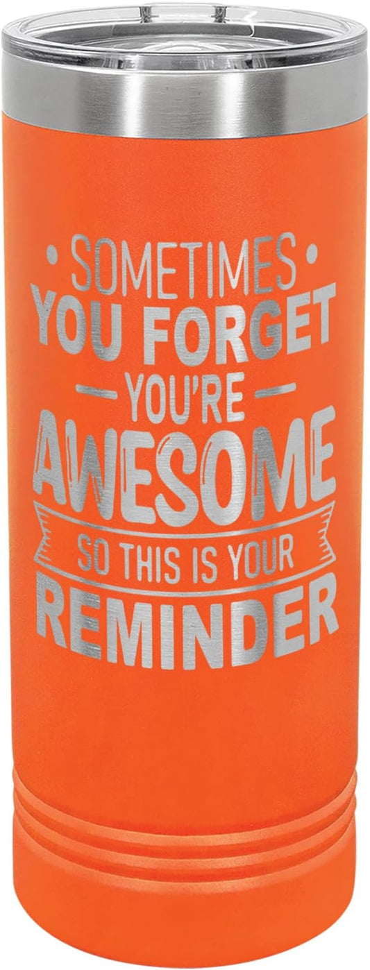 Spotted Dog Company Inspirational Tumbler, Inspirational Gifts for Men Dad Father Wife Sister Women, Birthday For Him Her, You?셱e Awesome Tumbler, Teacher Coworker Gifts 22oz Orange