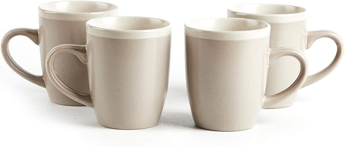 Rock Ridge Speckled Stoneware Dinnerware Set (16pc Set, Sands and Ivory)