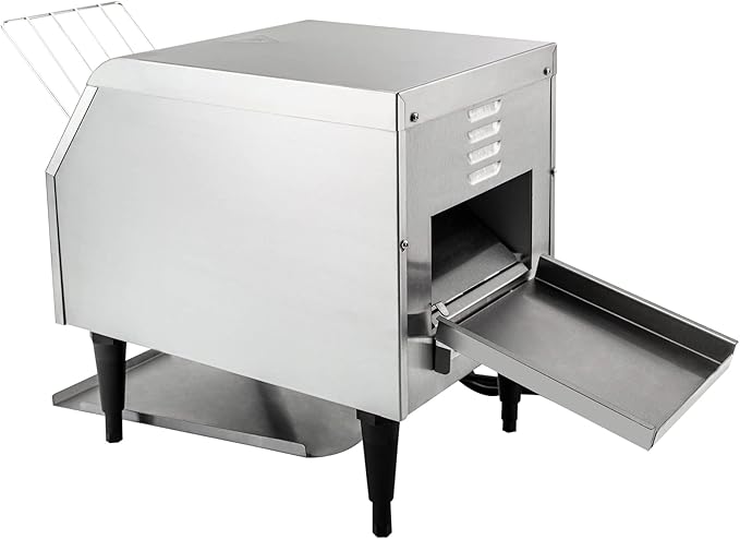 Heavy Duty Conveyor Toaster Oven Electric Bread Oven Industrial Toaster Commercial for Bun Bagel Bread Baked Food with 7 Speed and Front/Back Output Modes (150Slices/H)