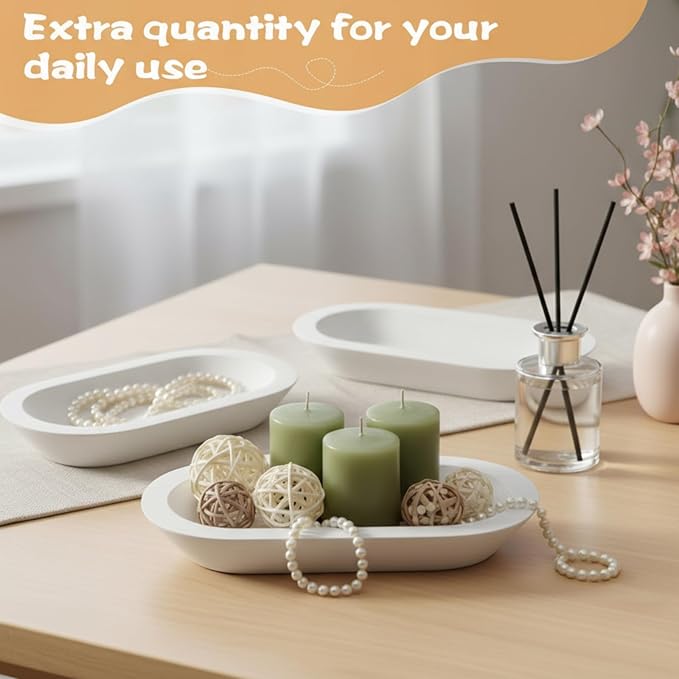 Nuogo 10 Pack Wooden Dough Bowls Bulk 12.5 Inch Rustic Dough Bowls for Wedding DIY Candle Home Crafts Making Farmhouse Fruits Supplies Decoration(White)