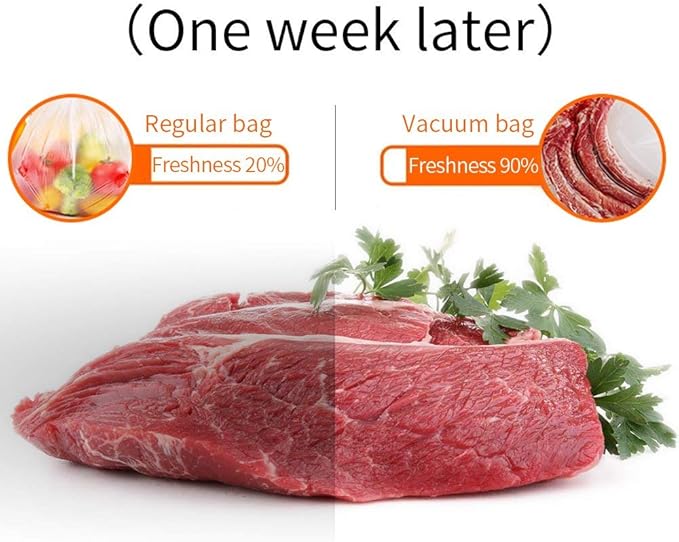 Vacuum Sealer Bags Rolls (2-Pack), 8??X 50??Heavy Duty Commercial Grade Embossed Bags for Food Preservation Freezer Sous Vide Cooking(Total 100 Feet)