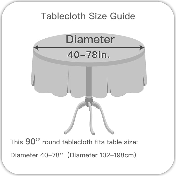 maxmill Round Jacquard Tablecloths Swirl Design Spillproof Wrinkle Free Heavy Weight Soft Table Cloth for Circular Table Cover of Buffet Banquet Parties Holiday Dinner Round 90 Inch Beige
