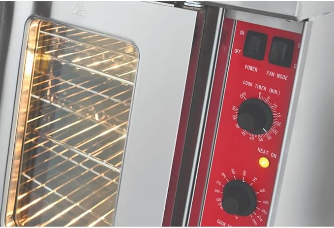 Kratos Commercial Electric Convection Oven, Full Size Double Stack Mobile Stainless Steel Electric Oven for Restaurants, 1 Phase, 240V (29Y-059)