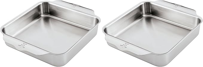 Hestan Provisions OvenBond ??8" x 8" Stainless Steel Square Baker Pan (Pack of 2)