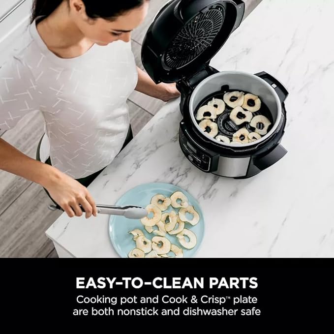 Ninja Fooodi 10?‘in?? Pressure Cooker and Air Fryer, 5 ?‘Qt Programmable Multi Cooker with Crisping Lid and Digital Control Panel