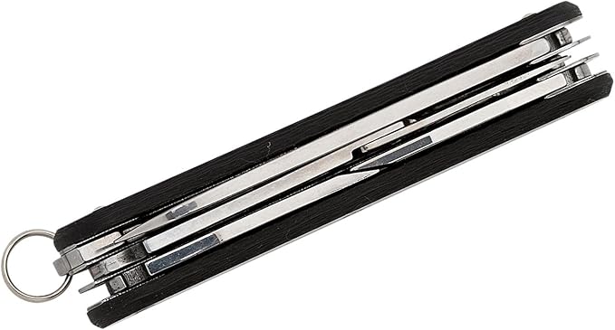 Fox Knives Vulpis FX-VP130-F4 Slipjoint Folding Knife 4-in-1 Multitool 2.17in Blade, Bottle Opener, Can Opener, Flat Head Screwdriver, Scissors - Compact Versatile Pocket Knife (Carbon Fiber)