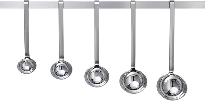 R철sle Stainless Steel Hooked Handle Ladle with Pouring Rim, 2.7-Ounce,Silver